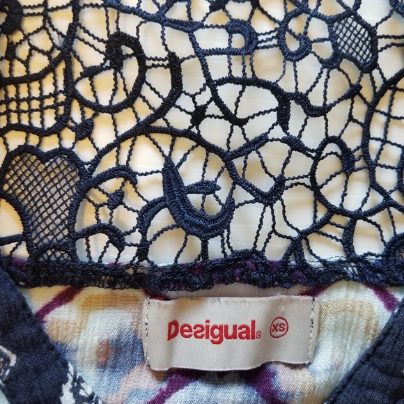 Desigual Print & Lace Blouse - Picture 6 of 6